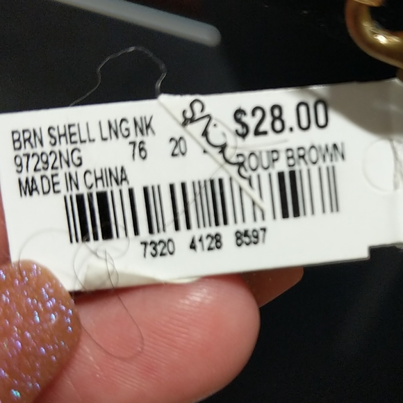 Unique Necklace Brown & Cream Colors - Picture 5 of 8